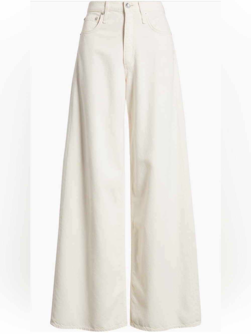 rag & bone Sofie Featherweight
Wide Leg Jeans Ecru cream ivory white size 28